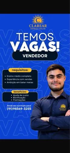 Vendedor de Energia Solar - Comissão + Metas