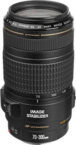 Kit Canon: Lente 70-300mm IS USM + Flash 580EX II + Bateria externa p/ flash rápido CP-E4