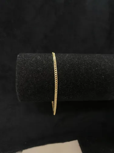 Pulseira Groumet de ouro 1.98g 18k procedência garantia eterna