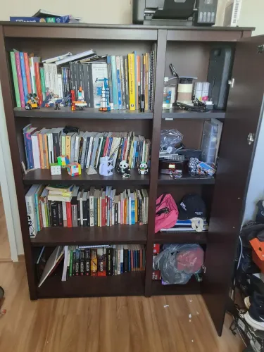 Estante de livros, escritório, mobiliário.