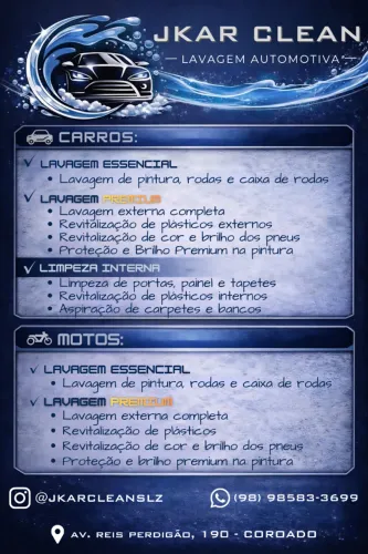 LAVAGEM AUTOMOTIVA - JKAR CLEAN