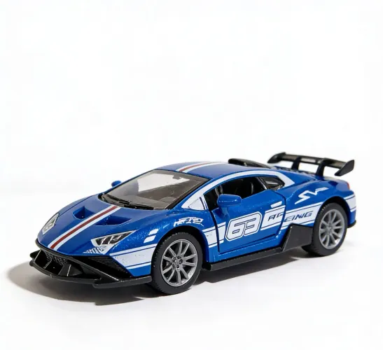 Miniatura Carro de Ferro Metal Lamborghini Aventador SVJ Escala 1:36 Carrinho de Coleção