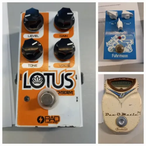 Pedais de guitarra - overdrive - Afinador - delay