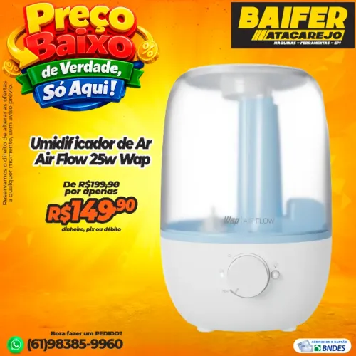Umidificador de Ar Air Flow 25w Wap