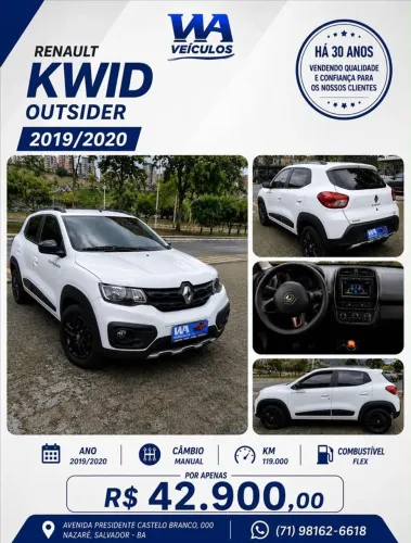 Renault Kwid Outsider 1.0 Flex 12V 5P Mec. 2020