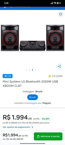 Mini Sistem LG Xboom CL87