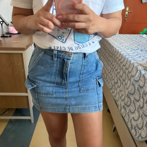 Saia jeans cargo
