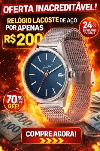 Relógio Lacoste pulseira aço