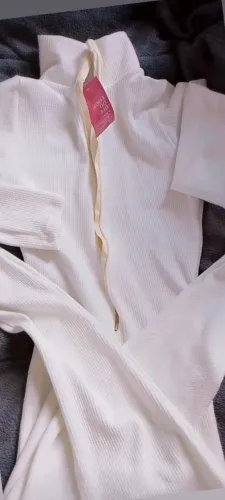 Macacão branco veste tamanho único 