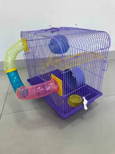 Gaiola para Hamster com Túneis, Roda e Acessórios