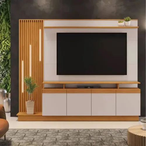 Home Absoluto Estante para Tv Até 65 Polegadas com Led 4 Portas / frete grátis