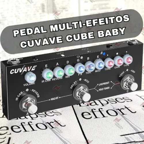 PEDAL MULTI-EFEITOS CUVAVE CUBE BABY - Retorno de Palco KZ Monitor de palco
