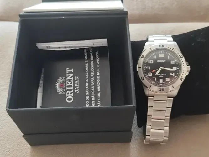 Relógio De Pulso Orient Mbss1155a Masculino Aço Analógico 43mm