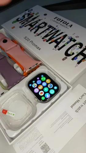 Smartwatch S20 Pro Max Fotola + Kit Completo com 7 Pulseiras e Acessórios