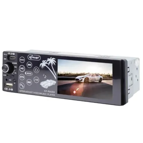 Som Veicular Knup Tela 4'' Bluetooth Usb E Leitor Cartão Sd - Parcelo 2x s/juros no cartã