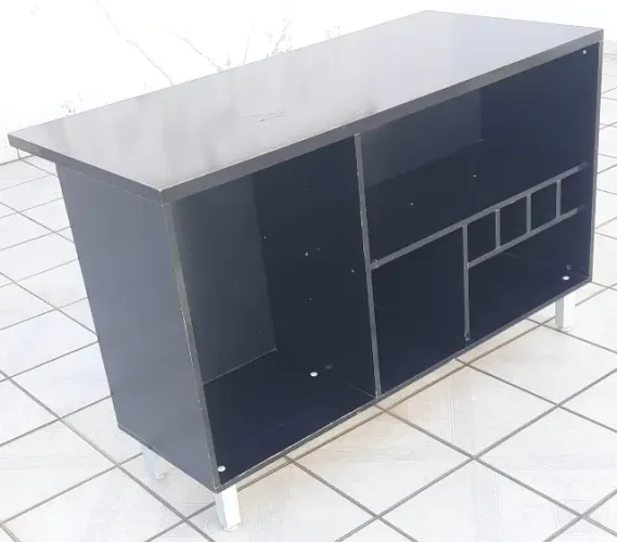 Buffet Aparador Preto com Adega 132cm Área Gourmet