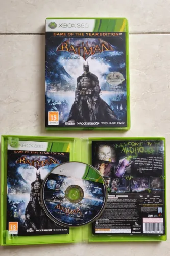 batman arkham asylum para xbox 360 original com midia e manuais