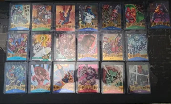 Cards Fleer Marvel Metal, DC Legends e X-men (1995)