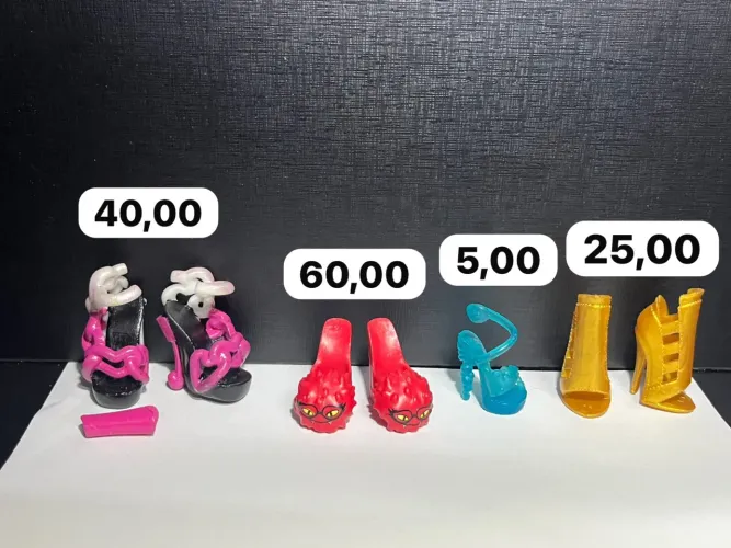 Sapatos monster High Clawdeen Ghoulia cupido Lagoona 