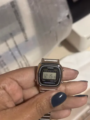 Casio Vintage Feminino Digital Prata Original Funcionando