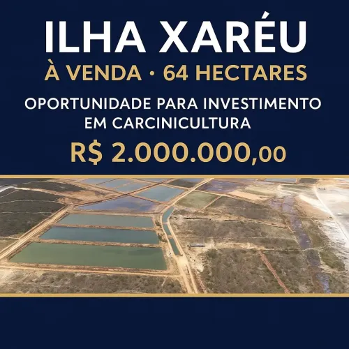 Ilha do Xareu a Venda - 64 hectares entre Rios no Litoral do RN