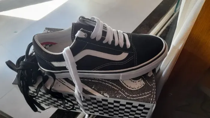 Tênis Vans NOVO Skate Old Skool Black White N° 41