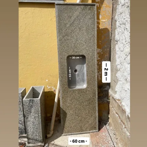 Pia Granito 2 metros x 60 cm, Cuba Inox 53cm x 30cm