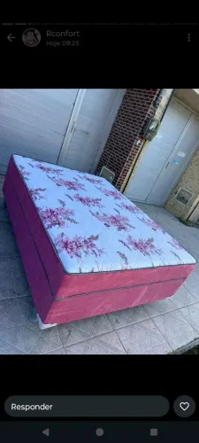 Cama box casal acolchoado 