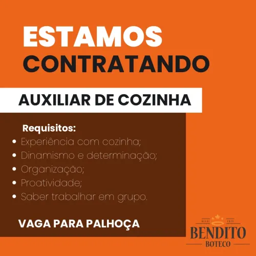 Vaga - Auxiliar de Cozinha