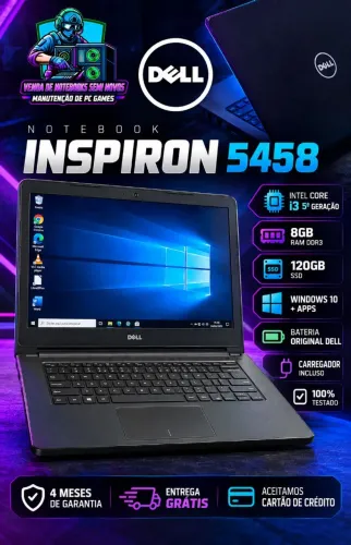 Notebook Dell Inspiron 5458 | Core i3 | 8GB RAM | SSD | Garantia