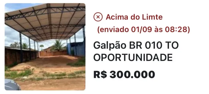 Pedro Afonso TO Galpão TO 010 BP BUNGE OPORTUNIDADE