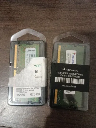 memoria ram 2x4 notebook lenovo ddr 4 3200mhz