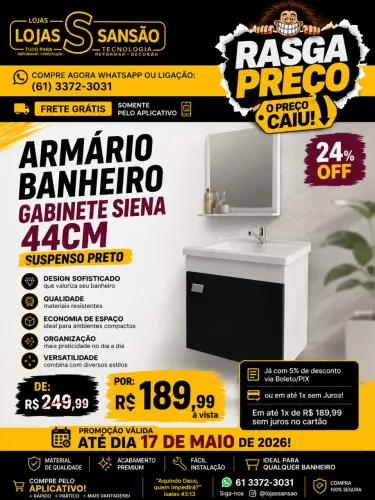 Armário para BANHEIRO44CM GABINETE
