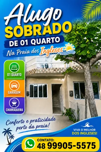 ALUGUEL ANUAL SOBRADO 1 QUARTO PRAIA DOS INGLESES FLORIANÓPOLIS DIRETO PROPRIETÁRIO