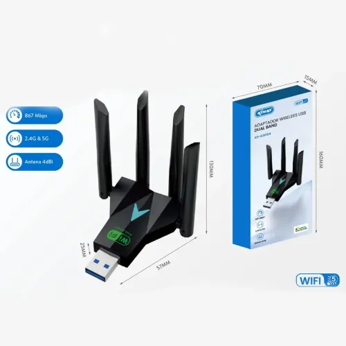 Adaptador Wifi 2.4G e 5G (entrega gratis)