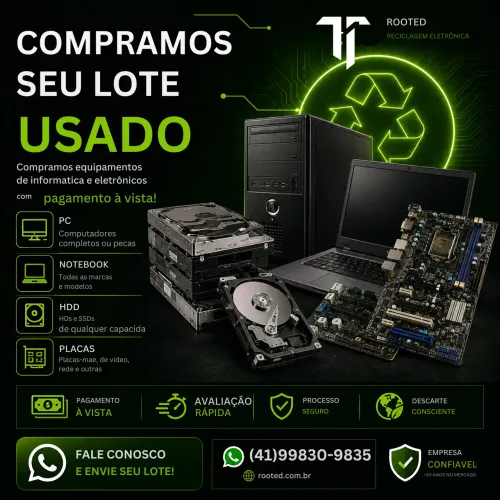 Compramos Lotes de PC, Notebook, HD e Placas (Pagamento Rápido)