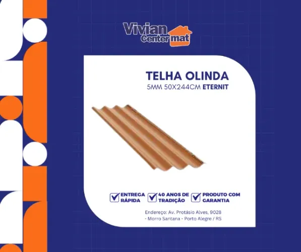 Telha Olinda 5mm 244x50cm Eternit