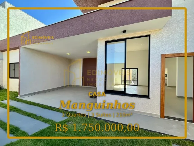 Seu Novo Lar em Manguinhos: Casa Linear com 3 Suítes