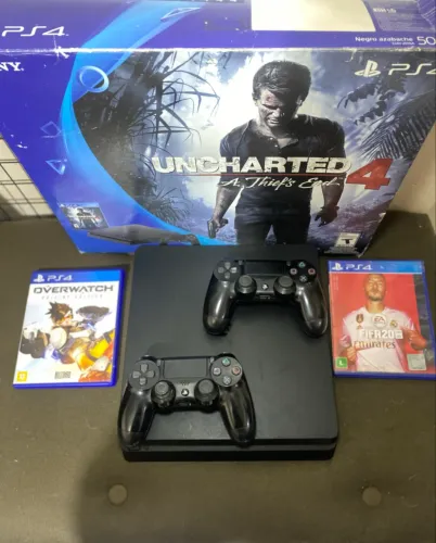 Playstation 4 Slim 2 Controles 70 Jogos Aceito Cartão