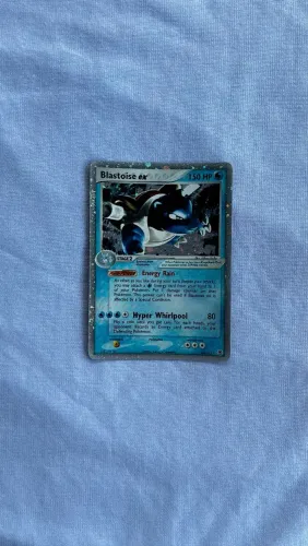Carta Pokémon Blastoise ex (Original de 2004) - Raridade Antiga