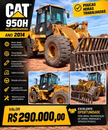 Pá carregadeira caterpillar