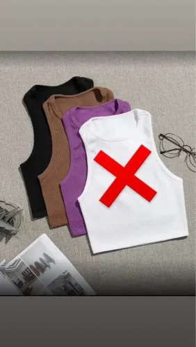 Conjunto de 3 tops croppeds shein 