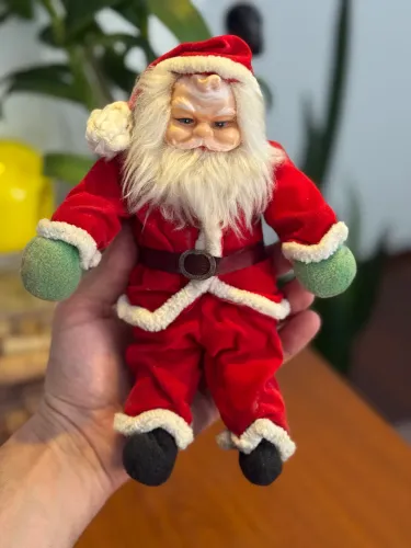 papai noel vintage pelúcia 22cm