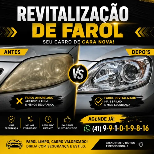 Restauração farol de carros *