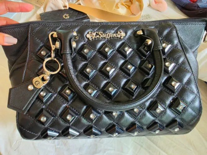 Bolsa couro Carmen Steffens 
