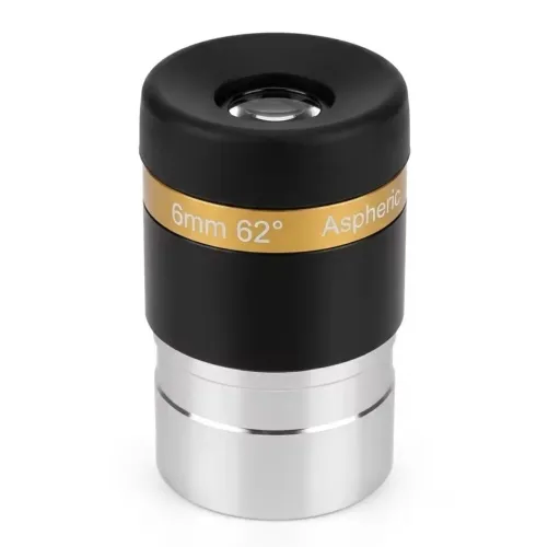 Ocular Asférica de 1,25", 6mm e 62° de Campo de Visão