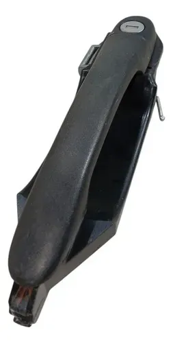 Macaneta Externa Porta Esquerdo Fiat Palio Siena 2004 2016 Preto Dianteira