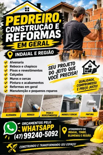 Serviços de pedreiro e reformas em geral