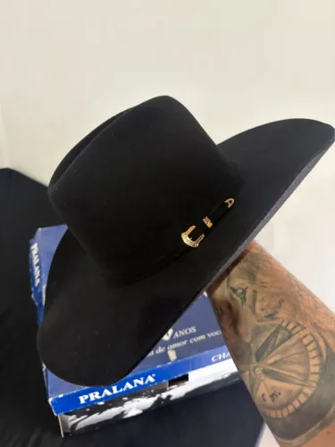 CHAPÉU PRALANA PRETO (NOVO NA CAIXA)