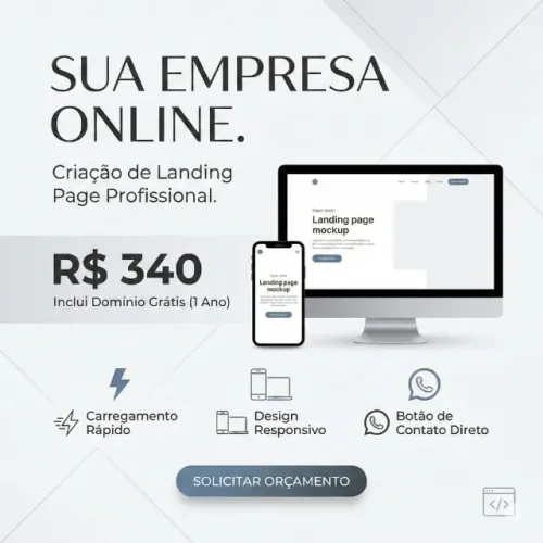 Criação de Sites e Landing Pages Profissionais - Aumente suas Vendas